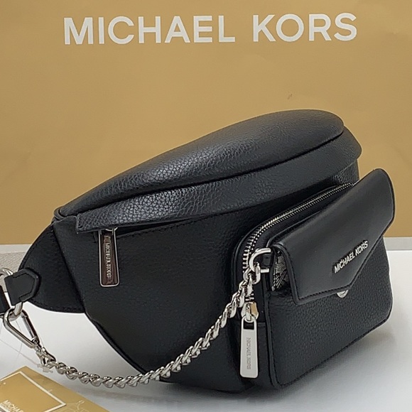 MICHAEL KORS 
Maisie Large Pebbled Leather 2-in-1 Waistpack Fannypack Crossbody - Picture 4 of 16